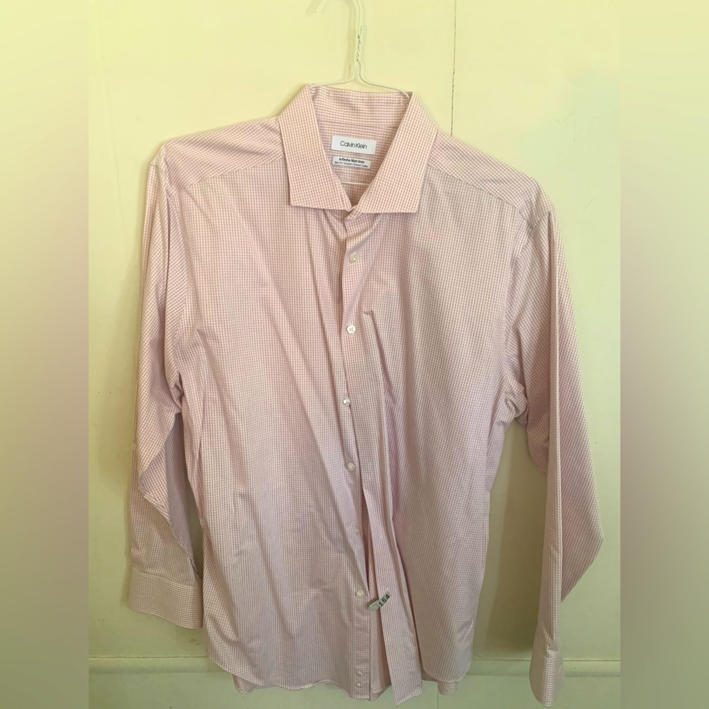 EUC - Calvin Klein Infinite Non-Iron - Light Pink - Slim Fit - XL - 17 32/33